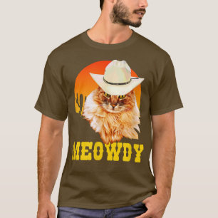Camiseta ¡Meowdy! Gracioso País Música Cat Vintage Gorra de