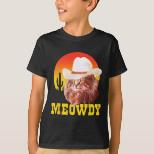 Camiseta ¡Meowdy! Gracioso País Música Cat Vintage Gorra de