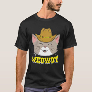 Camiseta Meowdy Mashup entre el gato Meow y Howdy