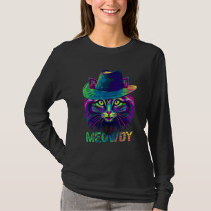 Camiseta Meowdy - Mashup Entre Meow Y Howdy - Colorido