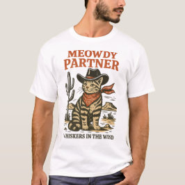 Camiseta Meowdy Partner - Funny Cowboy Cat Western Design