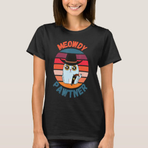 Camiseta Meowdy Pawtner Texan Cat Meme Mashup