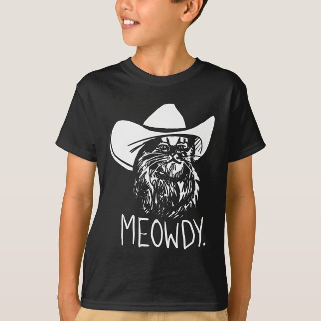 Camiseta Meowdy Texas Cat Meme (Anverso)