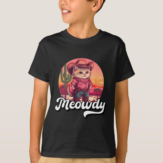 Camiseta Meowdy Texas Cat Meme Country Music Cowgirl Cute (Anverso)