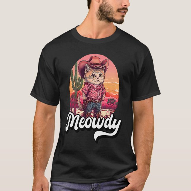 Camiseta Meowdy Texas Cat Meme Country Music Cowgirl Cute (Anverso)