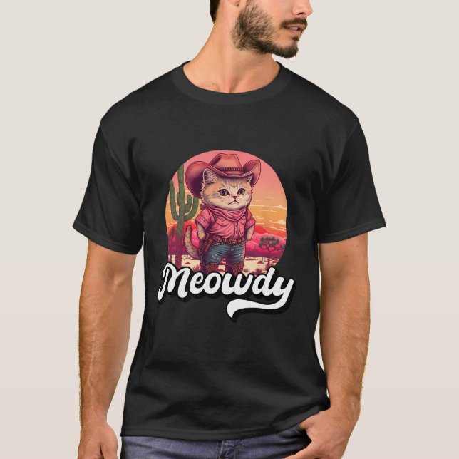 Camiseta Meowdy Texas Cat Meme Country Music Cowgirl Cute (Anverso)