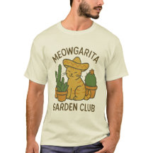 Meowgarita Garden Club - Cat & Cactus Tee