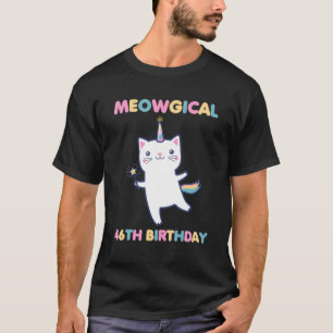 Camiseta Meowgical 46th Birthday Kitty Gato de 46 años