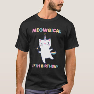 Camiseta Meowgical 87th Birthday Kitty Gato de 87 años