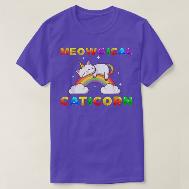 Camiseta Meowgical Caticorn Tee Cat Unicorn Girls Women Kit (Diseño del anverso)