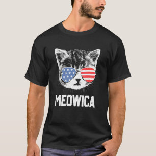 Camiseta Meowica 4 de julio Pawtriotic Kitty Merica Cat Us 