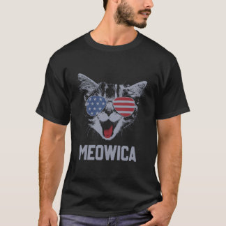 Camiseta Meowica 4 De Julio Pawtriotic Kitty Merica Cat Uu