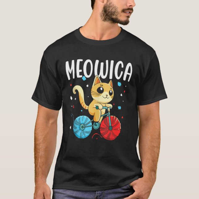 Camiseta Meowica America Usa 4Th Of July Independence Patri (Anverso)