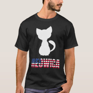 Camiseta Meowica Cat American Flag Patriotic