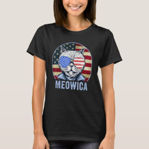 Camiseta Meowica Gato 4 De Julio Merica Usa Gatos Bandera A
