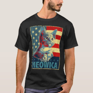Camiseta Meowica Gato 4 de Julio Patriótico Bandera America
