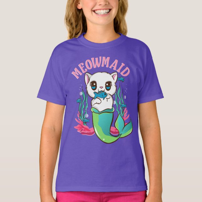 Camiseta Meowmaid de unicornio (Anverso)