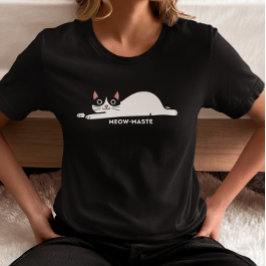 Camiseta Meowmaste Cat – Funny Yoga-Inspired Cute Cat 