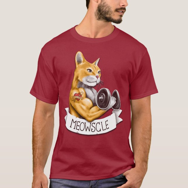 Camiseta Meowscle - Chat Musclé (Anverso)