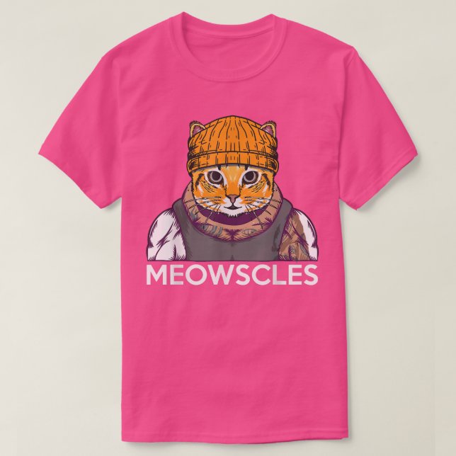 Camiseta Meowscles Músculos Gym Sport Fitness Levantando Ki (Diseño del anverso)