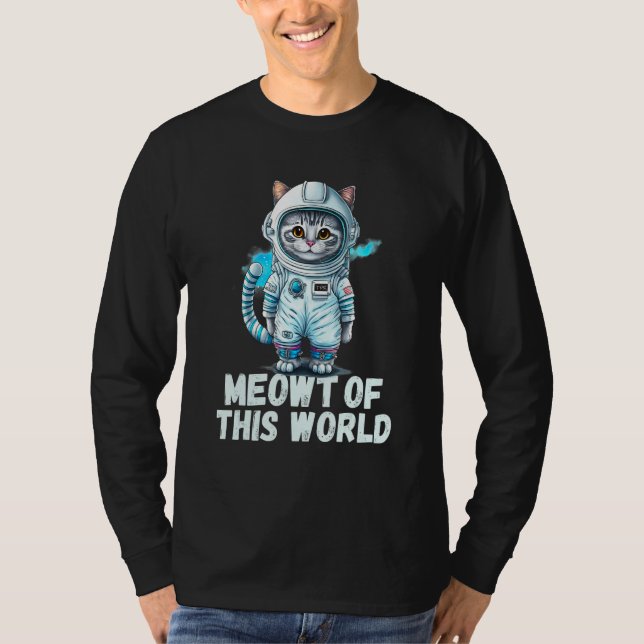 Camiseta Meowt Of This World Cat Astronaut (Anverso)