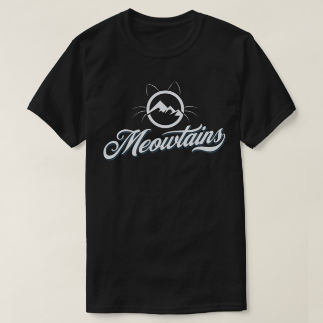 Camiseta MEOWTAINS, Mountain Hiking  for Cat Lovers  (Diseño del anverso)