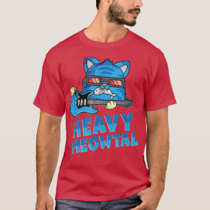 Camiseta Meowtal fuerte I Música metalizado de guitarra roc