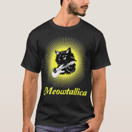 Camiseta Meowtallica Gráfico: Vibraciones de Estrella de Ro