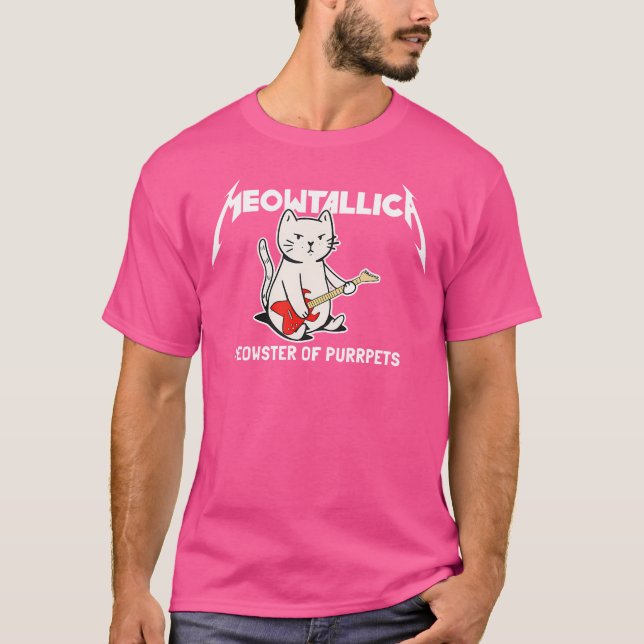 Camiseta Meowtallica Meowster Of Purrpets - Gato Gracioso (Anverso)