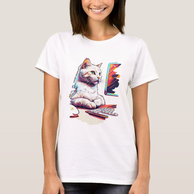 Camiseta Meowtastic Coder (Anverso)