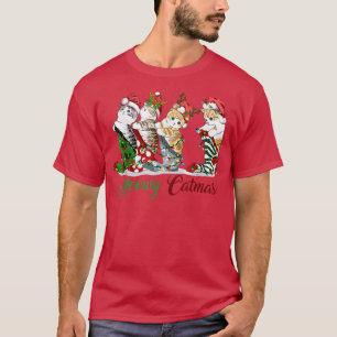 Camiseta Meowy Catmas Cat socks Christmas funny Xmas Kids G