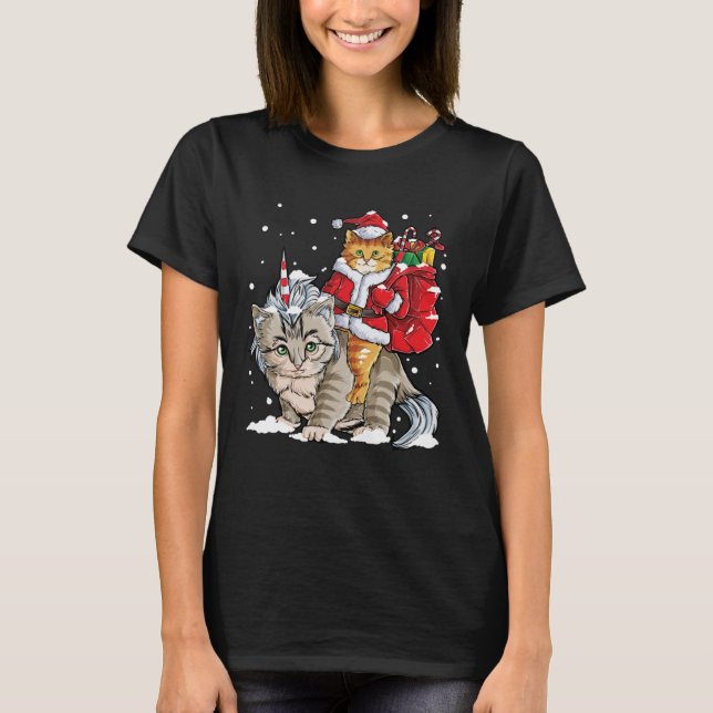 Camiseta Meowy Catmas de Navidades de Caticorn (Anverso)