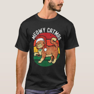 Camiseta Meowy Catmas - Gato Divertido de Navidad