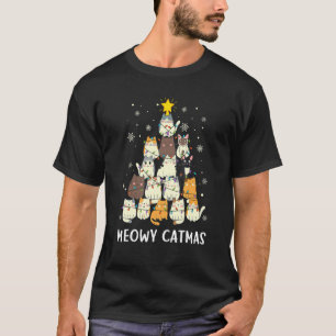 Camiseta Meowy Catmas Gato Navidad Árbol De Navidad Xmas Ho