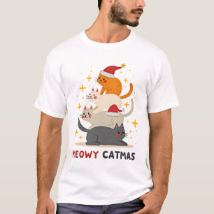 Camiseta Meowy Catmas Gato Navidad Árbol Navidad (2)