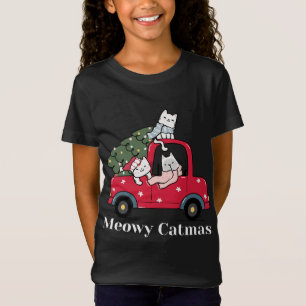 Camiseta Meowy Catmas Navidades del gato del camión rojo Pa