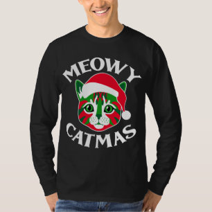 Camiseta Meowy Catmas. Navidades del gato Elf Navidades feo