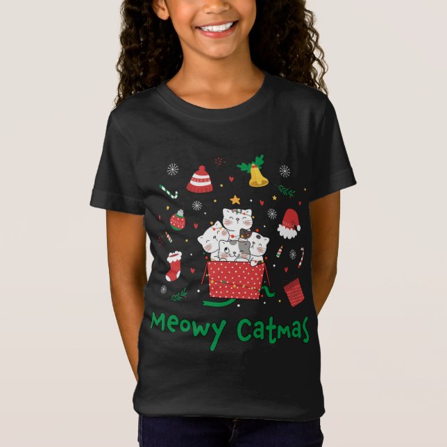 Camiseta Meowy Catmas Navidades deliciosos (Anverso)