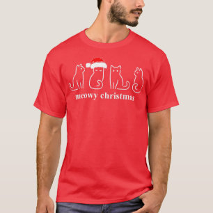 Camiseta Meowy Catmas Navidades gatos cortan gatos gatitos