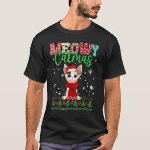 Camiseta Meowy Catmas Navidades Santa Scarf Feo