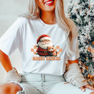 Camiseta Meowy Catmas Santa y Cat T-Shirt