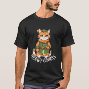 Camiseta Meowy Catmas se burlan de Ginger Kitten en Elf