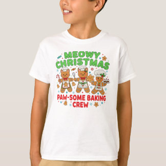 Camiseta "Meowy Christmas Baking Crew Kids