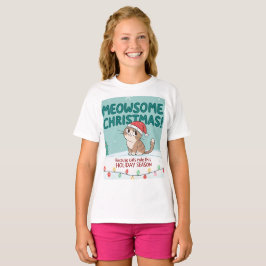 Camiseta Meowy Christmas cut Cat – Family Matching Holida
