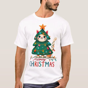 Camiseta Meowy Funny Navidades Cat