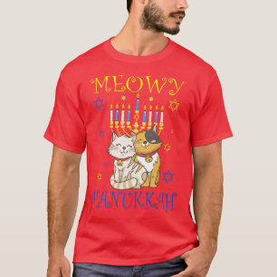 Camiseta Meowy Hanukkah Navidades judíos Cat Lover Chanukah