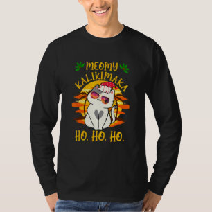 Camiseta Meowy Kalikimaka Navidad En Julio Con Gato Y Traje