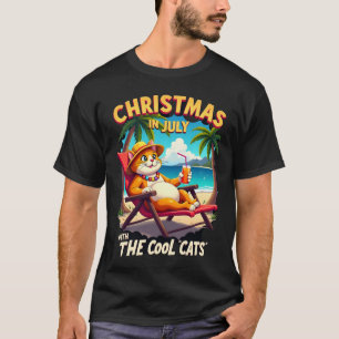 Camiseta Meowy Navidad Verano Navidad En Julio Chillin Cool