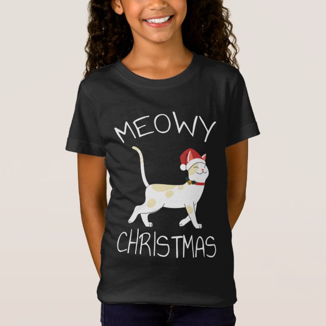 Camiseta Meowy Navidades - Divertidos Navidades 2022 T-Shir (Anverso)