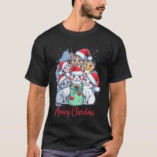 Camiseta Meowy Navidades Navidades Cat retro